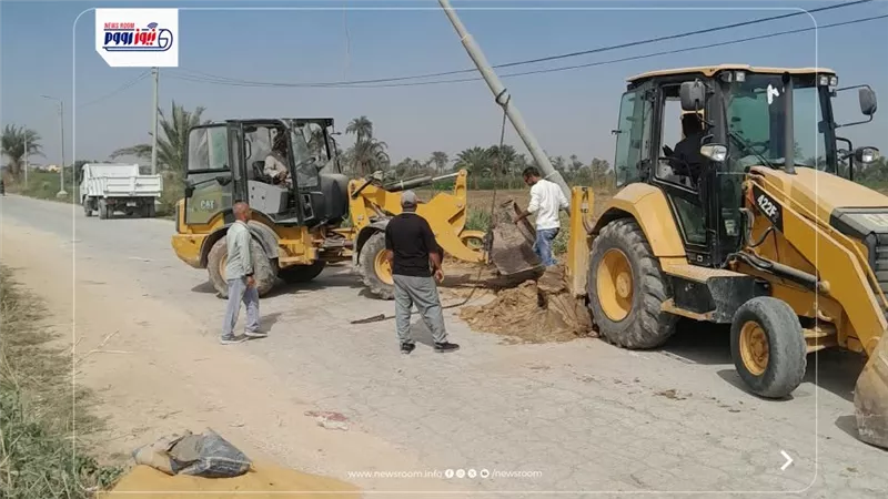 حملات مكثفة للنظافة ورفع الإشغالات وتمهيد الطرق بسنورس ويوسف الصديق وأبشواى