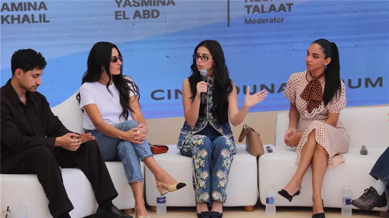 لقطات من ندوة أمينة خليل وسلمى أبو ضيف وياسمينا العبد بمهرجان الجونة السينمائي