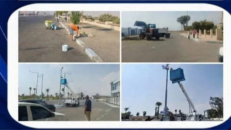 السويس تتزين بالأعلام الوطنية استعدادًا لاحتفالات العيد القومي المحافظة 