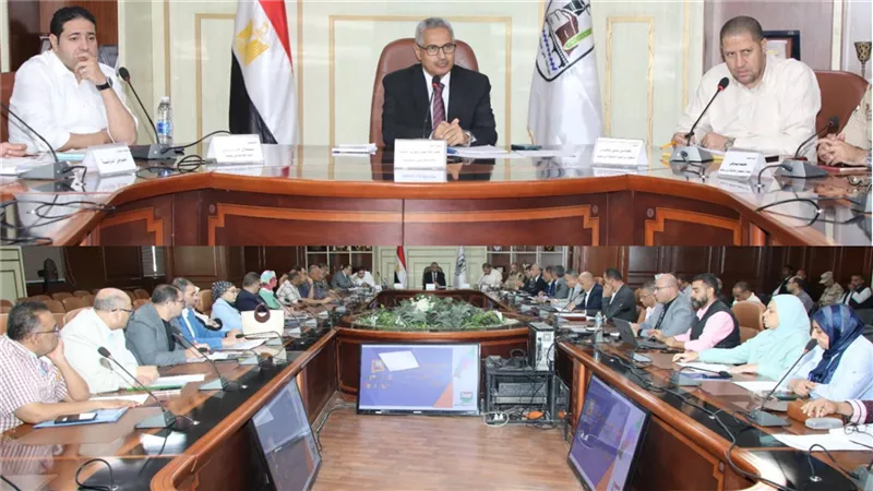 محافظ بني سويف يعقد اجتماع اللجنة العليا للبت في طلبات تقنين أراضي أملاك الدولة
