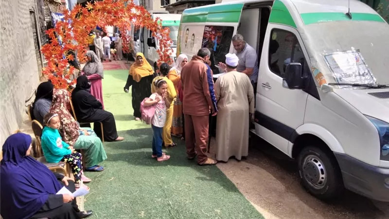  فحص 1309 مواطنين في قافلة طبية مجانية بكفرالشيخ 