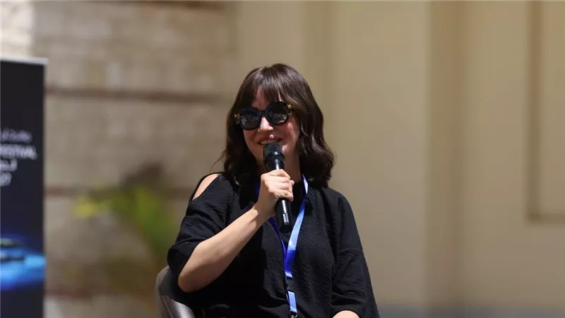 ريهام عبد الغفور فى ندوتها بمهرجان الإسكندرية: استعنت بمدرب تمثيل بسبب القلق