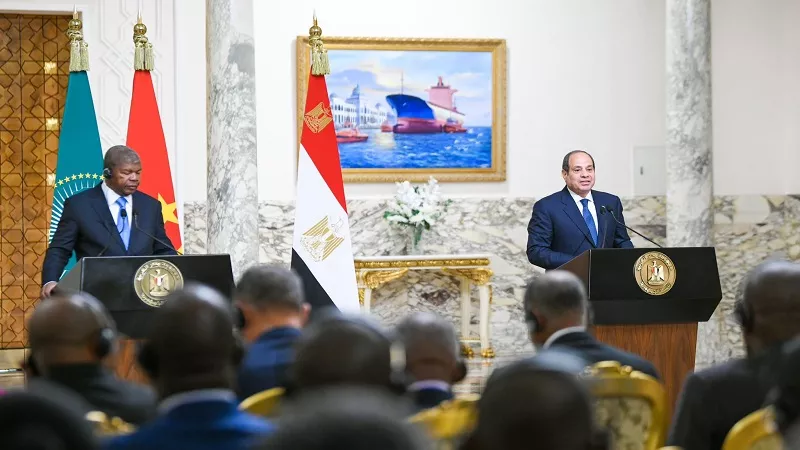 السيسي: التعاون مع أنغولا جزء من استراتيجية مصر لتحقيق التكامل الأفريقي