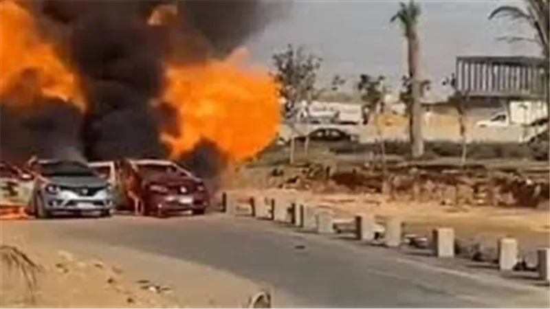 ذُعر فى الحوامدية بسبب كسر ماسورة غاز ..ومكبرات الصوت تحذر الأهالى