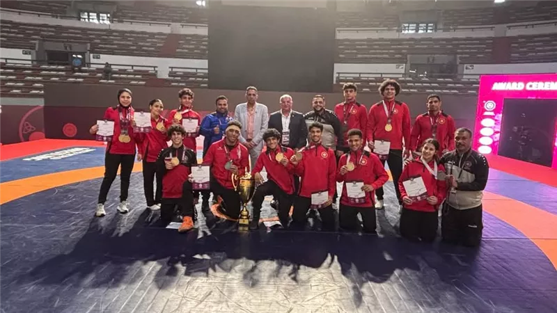 منتخب مصر للمصارعة الرومانية تحت 20 سنة يحصد كأس البطولة الإفريقية
