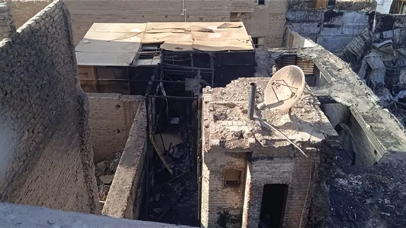 ننشر أول صور لمنازل المسلمين المتضررة في حريق كنيسة ماري جرجس بقنا .. شاهد