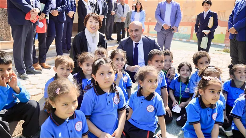 المدرسة المصرية اليابانية بحدائق أكتوبر تستقبل وزيري التعليم بمصر واليابان