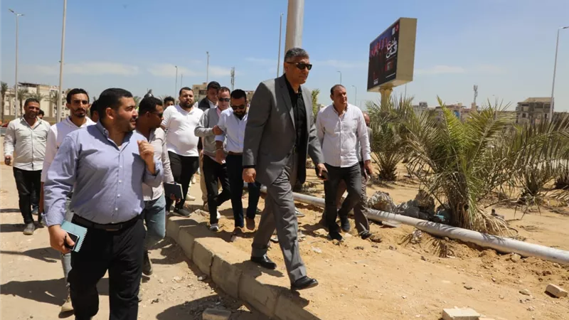 محافظ الجيزة يتابع أعمال التطوير الجارية بطريق مصر إسكندرية الصحراوى
