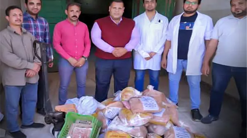 ضبط 220 كيلو لحوم مفرومة وحواوشي وبيتزا في حملة بسوهاج 