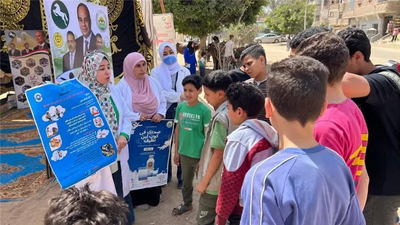 قافلة بيطرية مجانية ببني عامر في الشرقية للكشف على الحيوانات والطيور