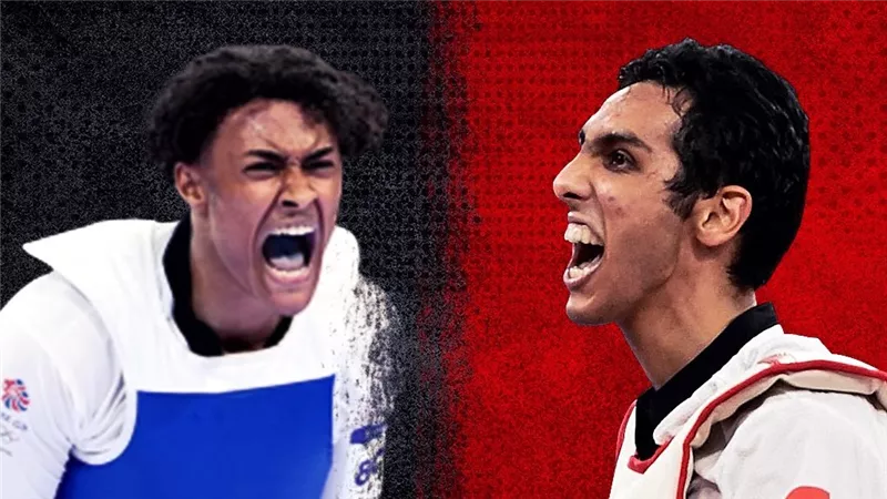 سيف عيسي يطيح بالبريطاني كادين ويتوج بذهبية بطولة المملكة للأوزان الأولمبية