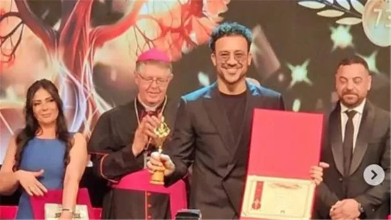 أحمد داود بعد تكريمه فى المهرجان الكاثوليكي عن الهوى سلطان: 