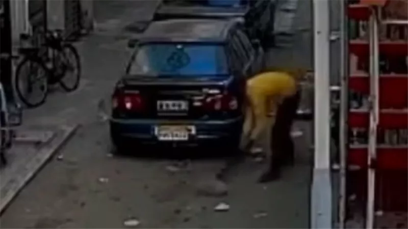قلبه ميعرفش الرحمة.. تداول فيديو صادم لشخص يعتدي على قطة في بورسعيد