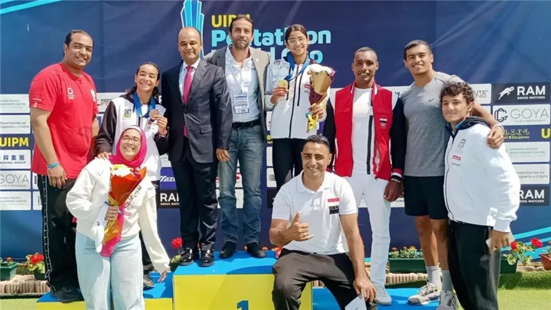 فريدة خليل تتوج بالذهبية وملك إسماعيل بالبرونزية في كأس العالم للخماسي الحديث