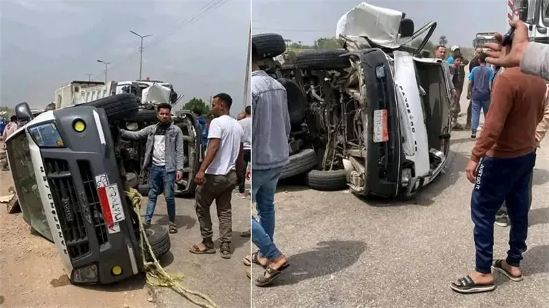 وفاة طفل وإصابة 21 شخصا في انقلاب سيارة محملة بالعمالة الزراعية بالبحيرة