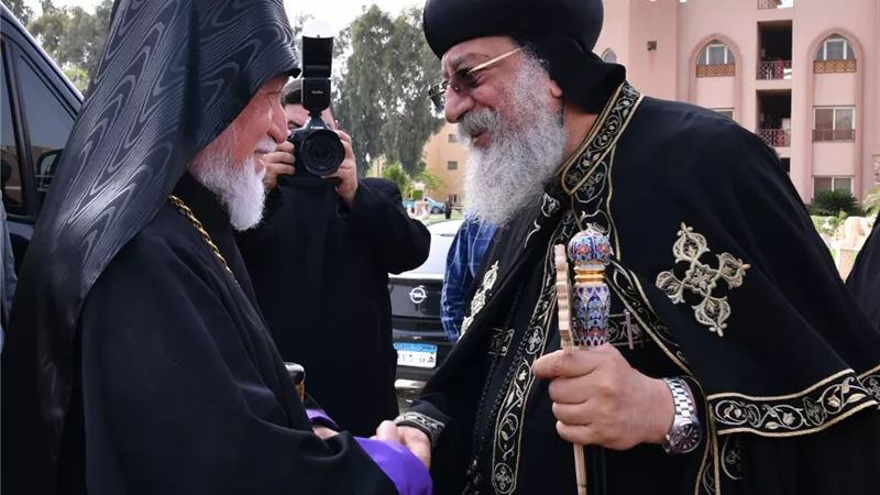 البابا تواضروس يستقبل بطريرك السريان وكاثوليكوس الأرمن في مركز لوجوس
